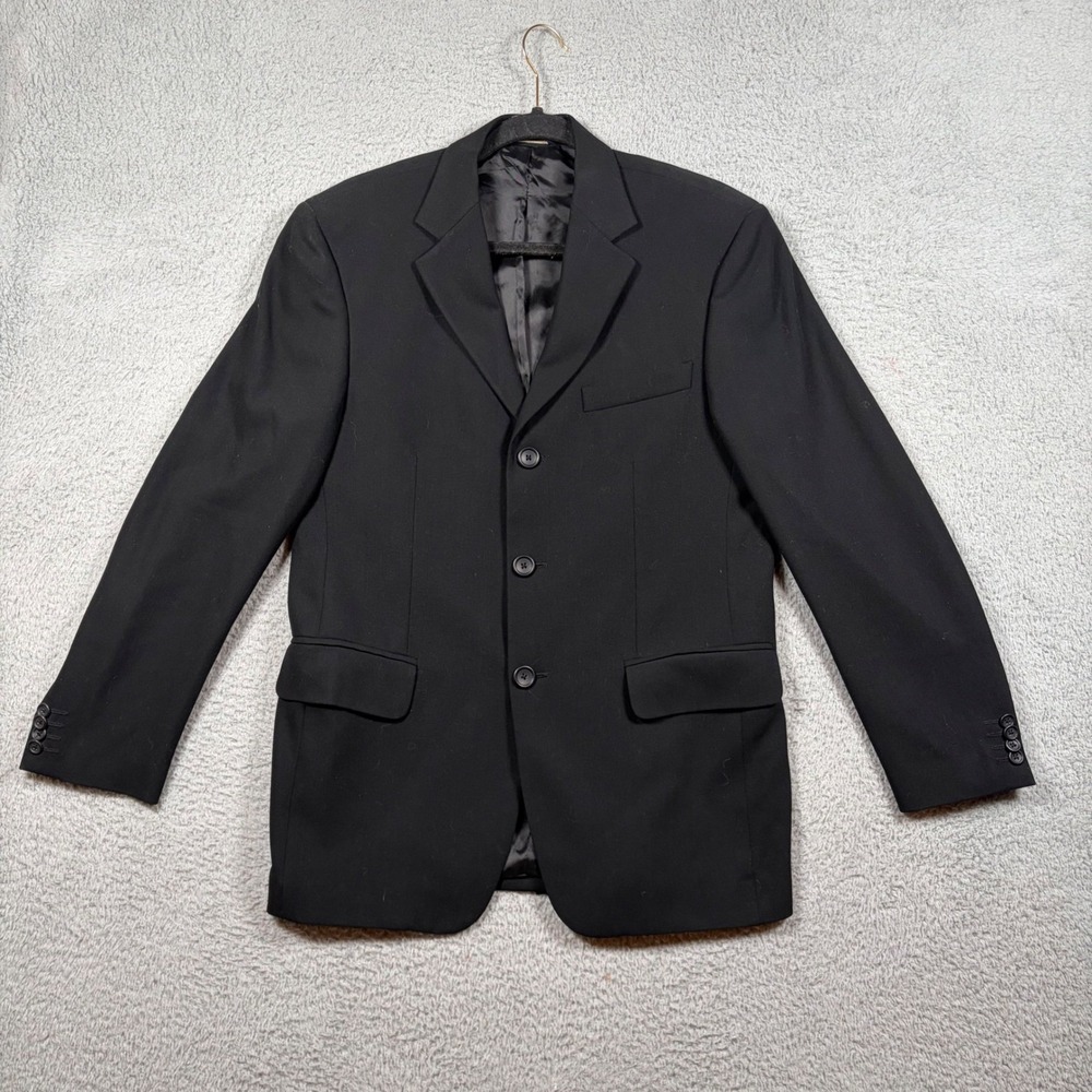 Banana Republic Mens 38S 100% Wool Italy Blazer Modern Sport‎ Coat Jacket Black